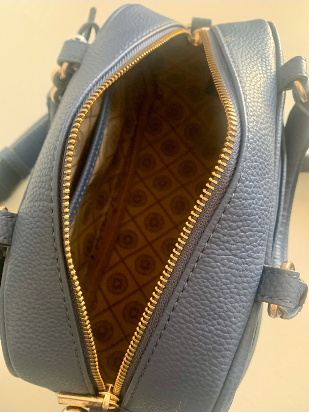 Nanette Lepore Blue Leather Satchel with Matching Pouch - Picture 7 of 13